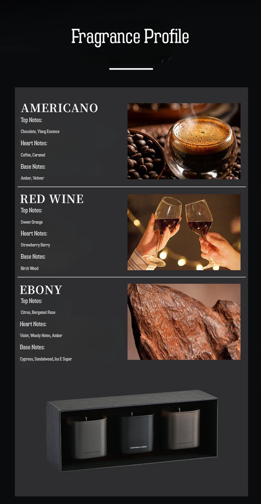 Luxury Matte Black Scented Candle – Soy Wax Aromatherapy Candle