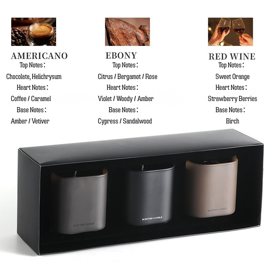 Luxury Matte Black Scented Candle – Soy Wax Aromatherapy Candle