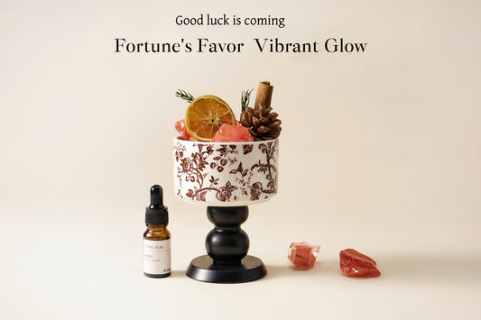 Red Luck Crystal Diffuser Gift Set – Flameless Home Fragrance with Oriental Silk-Velvet Design